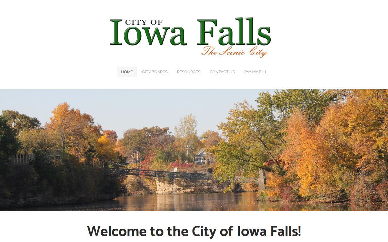 Iowa Falls city route for a Hardin County municipal court warrant